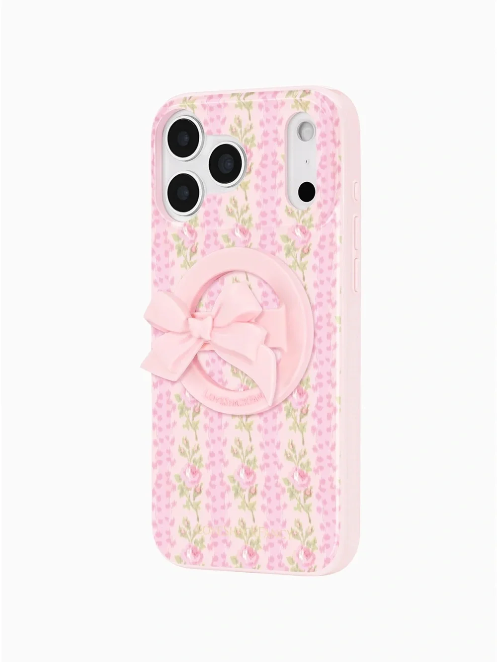 🧁 LoveShackFancy x Case Mate 💝 Pastel Pink BOW 🎀 Phone Loop Grip - Mag Safe 🎀🍓🤍